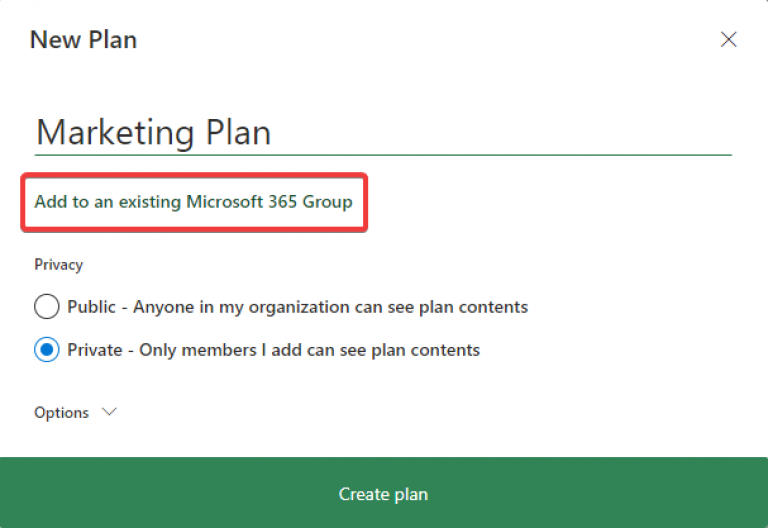 Create a New Plan in Microsoft Planner 365 Architechs Archives